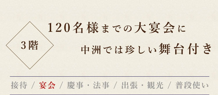 120名様までの大宴会に